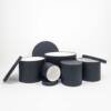 Round Box - Black Color - 5 Sizes - Minimum Qty 10 7 Black Round box with lid available in 5 different sizes, round gift box ideas