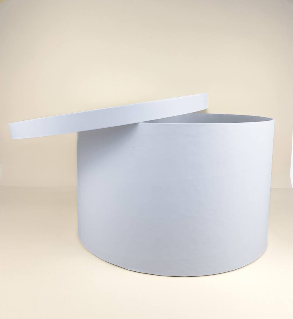 Flower Round white box with lid 40 Dia