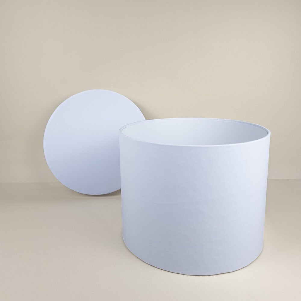 Round Flower box white color, available in 5 different sizes