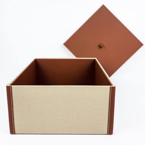 Textured PU Leather - Luxury Box With Top Lid - 4 Sizes 2 large pu leather luxury gift box