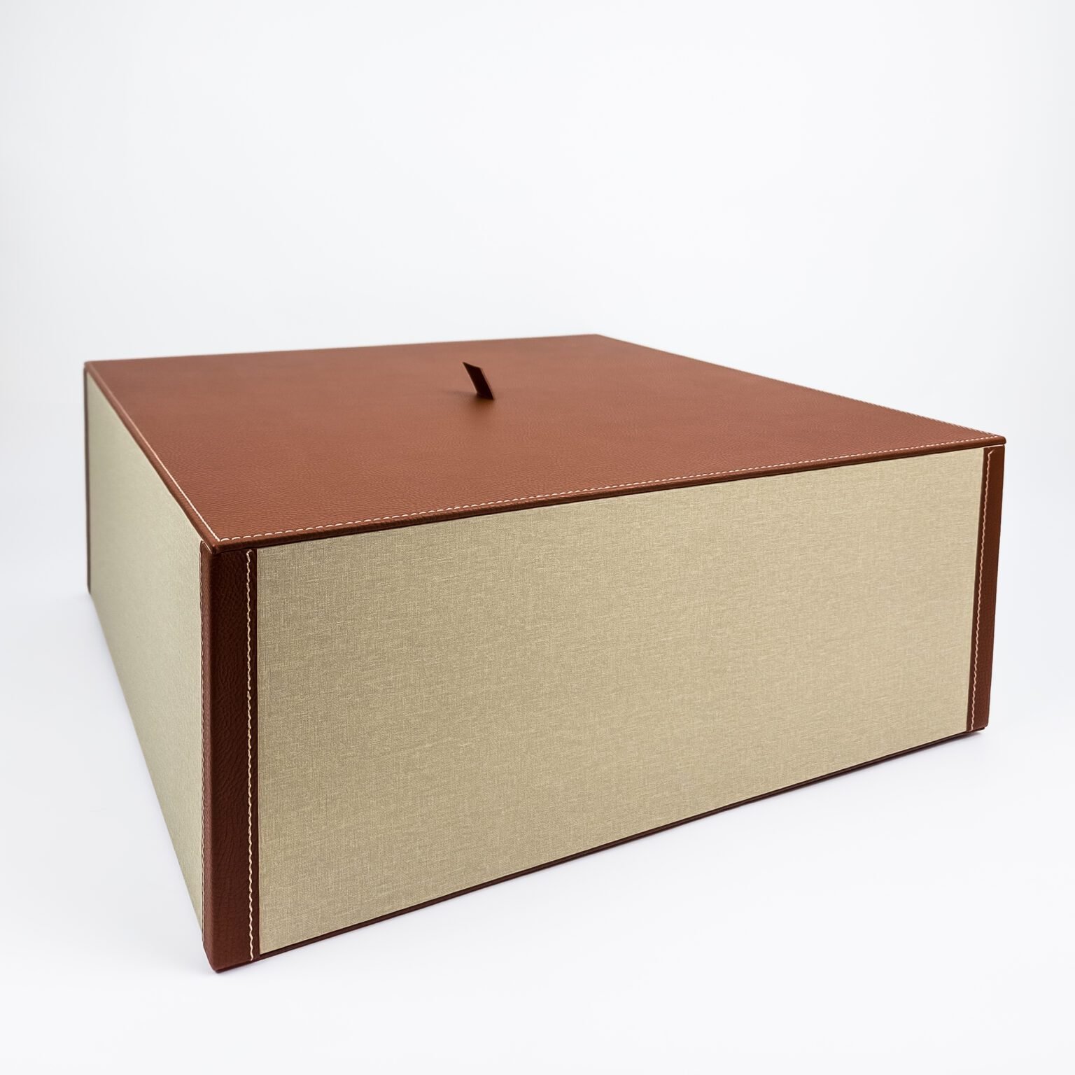 Textured Luxury Leather Box - Top Lid - 4 Sizes Available