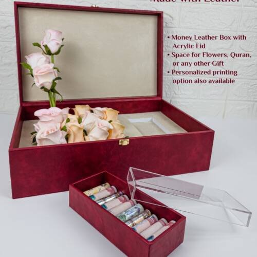 wedding money box صندوق المال الجلد لحفلات الزفاف