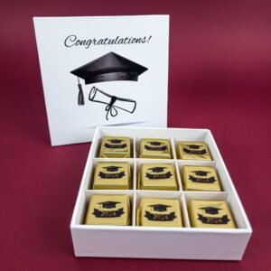 customized graduation gift boxes with chocolates dividers