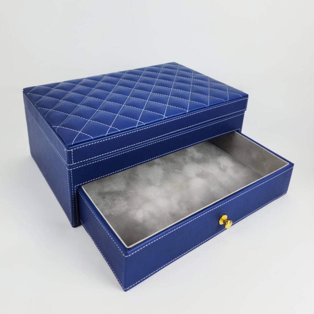 Premium Leather Box with Drawer