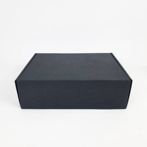 Black Corrugated Box - 22.5L x 29W x 9H cm - 4 AED/pc - Minimum 10 pcs 2 corrugated black box