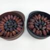 PU Leather Round Box for Majdool Dates 6 Medjool dates Box