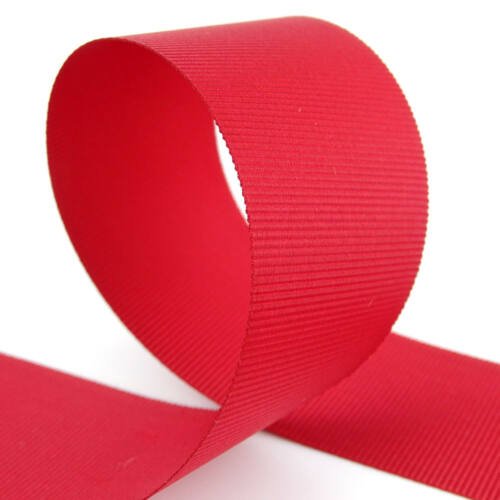 Gross Grain Ribbon - 15mm x 100 Yards - White, Black, Red 4 Red Gross Grain Ribbon