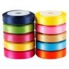 Satin Ribbon - 25mm x 25 Yards - White, Black, Red 5 satin ribbons in different colors