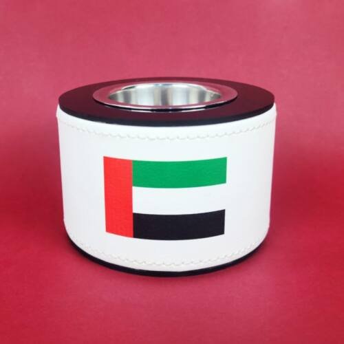 PU Leather Round Bakhoor & Oud Burner - UAE Flag Design 2 bakhoor oud burner
