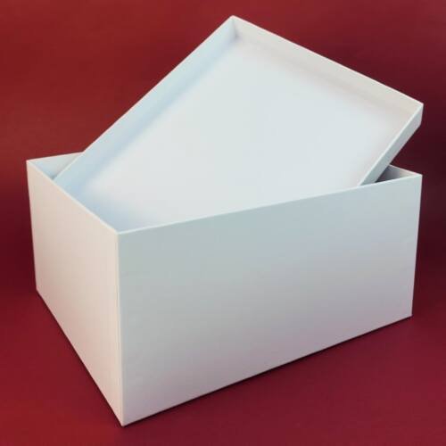 Top Bottom Rigid Box - 3 Colors - 22L x 26.9W x 13H cm - Minimum Qty 10 3 White Rigid gift box