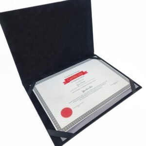 Premium PU Leather Certificate Folder PVC leather boxes
