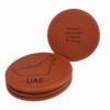Custom Printing Leather Coasters - Set of 6 3 Custom Leather Coaster Printing-Gift Box UAE