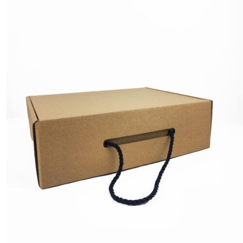 Corrugated Box with Rope Handle - 30W x 24.5L x 9H cm - 5 AED/pc – Minimum 25 pcs 3 Corrugated Box with Rope Handle