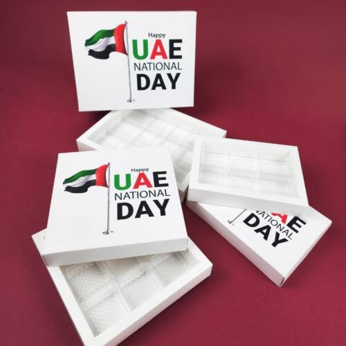 UAE National Day - 12 Pcs Chocolate Box - Minimum Qty 25 2 uae national day box national day Chocolate box
